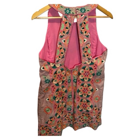 Anthropologie Embroidered & Appliquéd Shift Dress Size 10 - Picture 6 of 9